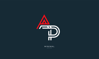 Alphabet letter icon logo AP