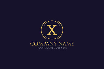 initial letter x luxury logo, icon, symbol vector illustration design template