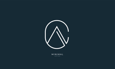 Alphabet letter icon logo CA