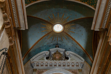 The interior of the Stella Maris Monastery which is located on Mount Carmel in Haifa city in...