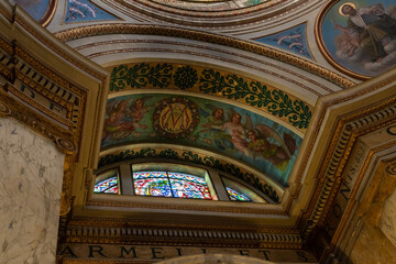 The interior of the Stella Maris Monastery which is located on Mount Carmel in Haifa city in northern Israel