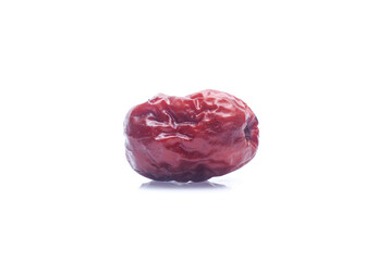 Dried red date or Chinese jujube isolated on white background
