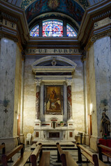 The main hall of the Stella Maris Monastery which is located on Mount Carmel in Haifa city in northern Israel