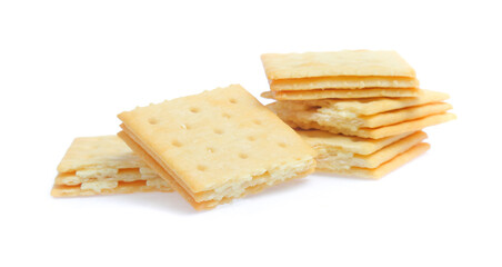 Cracker isolated on over white background