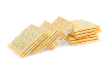 Cracker isolated on over white background