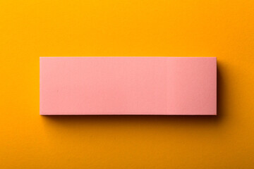Blank Paper Isolated On Yellow Background