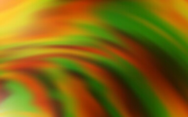 Dark Orange vector pattern with curved lines. Colorful abstract illustration with gradient lines. A new texture for your  ad, booklets, leaflets.