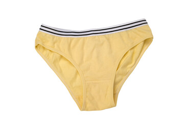 yellow panties isolated on a white background