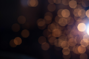 Gold abstract bokeh background, Festive xmas abstract background with bokeh defocused lights and stars