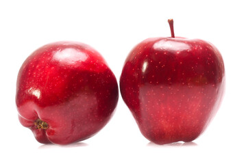 red apple isolated on white background