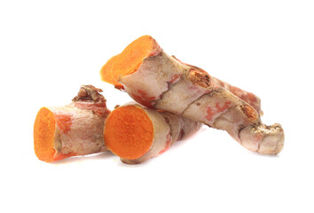 turmeric isolated on white background
