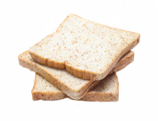 sliced bread isolated on white background