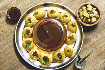 Image of Indian snacks golgappa © sudarshan
