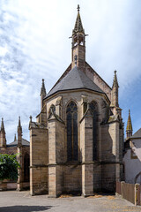 Fototapeta na wymiar Vue arrière de l'Abbey Saint Florent à Nierhaslach