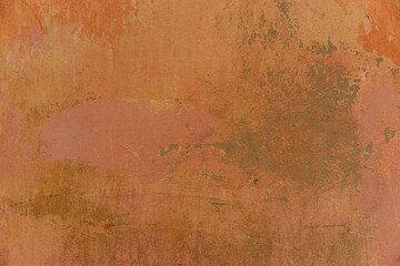 Сoncrete background with abstract paint texture. Background of old orange painted wall. Roman wall texture background, Rome Italy