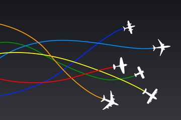 Pin pointers airplane vector 