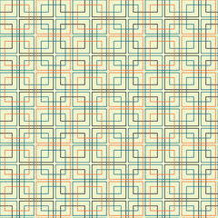 Rounded squares multicolor seamless pattern. Geometric vector wallpaper or website background.