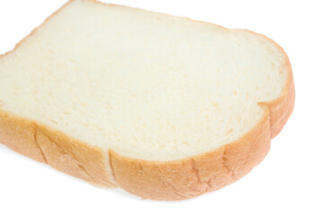 slice of bread on white background