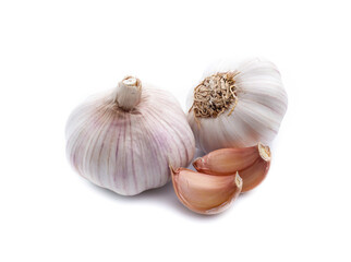 Garlic isolated on white background