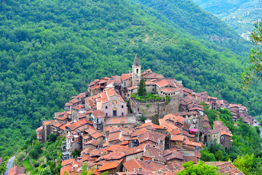 apricale medieval village in the province of Imperia Italy