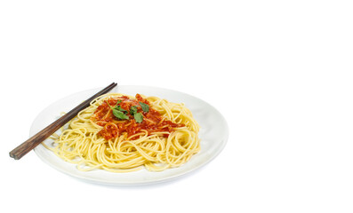 Spaghetti noodles  isolated background