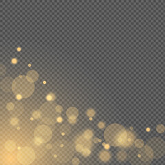 Abstract light effect. Yellow bokeh isolated on transparent background. © Alesya