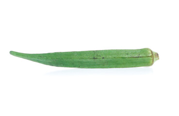 okra isolated on white background