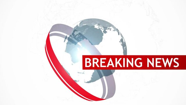 global earth rotating digital world breaking news Studio Background for news report and breaking news on world live report