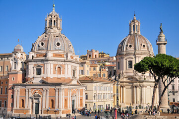 Fototapeta na wymiar ローマの景色　Beautiful landscape of Piazza Venezia in Rome