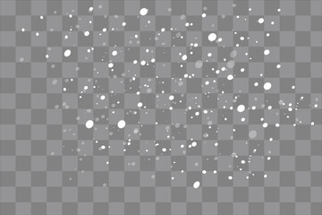 Snowfall, snowflakes in different shapes and forms. Snowflakes, sno