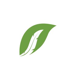 green leaf ecology nature element  vector icon of go green
