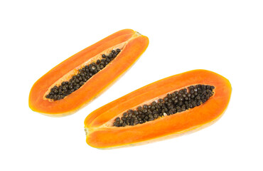 papaya isolated on white