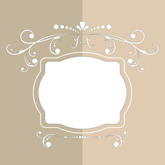 Calligraphic design frame with pastel design. Vintage elegant text border. Luxury flourish frame, border, label. Decoration for greeting cards, wedding album or restaurant menu. Jpeg