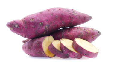 sweet potato on the white background