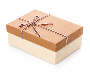 Box with gift on a white background.