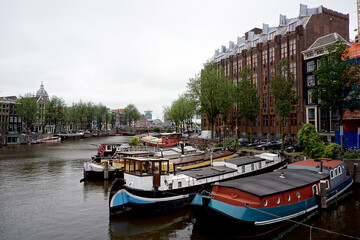 Obraz premium Holland, Amsterdam, the city with its water channels