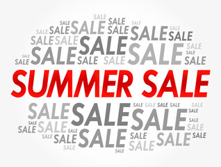SUMMER SALE word cloud collage, business concept background