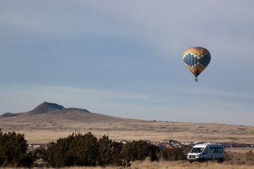 Hot Air Balloon floating in the sky
