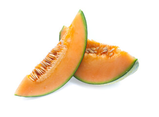 Orange cantaloupe melon isolated on white