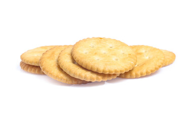 Cracker isolated on over white background