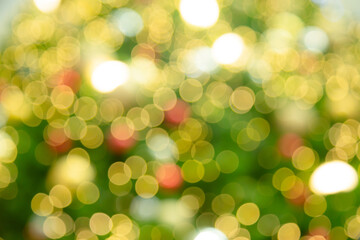 gold abstract background with bokeh defocused lights