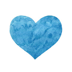 Blue heart on white