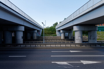 Most drogowo-kolejowy - obrazy, fototapety, plakaty