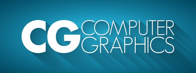 CG - Computer Graphics acronym, technology concept background