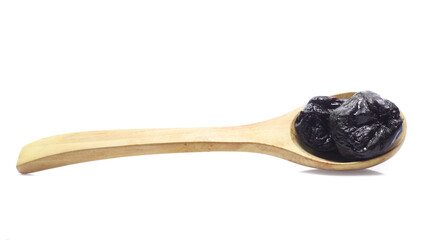 Dry prunes set isolated on white background