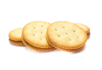 Sandwich biscuits cracker isolated on white background
