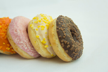 colorful donuts with sprinkles