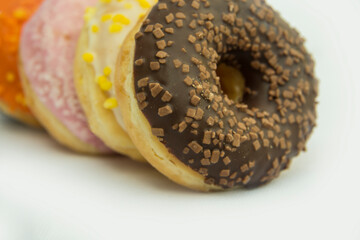 colorful donuts with sprinkles