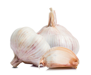 garlic isolated on white background
