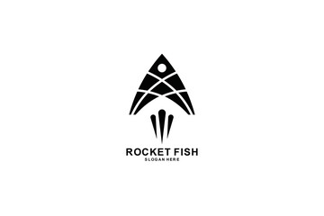 rocket fish Logo Symbol design inspiration